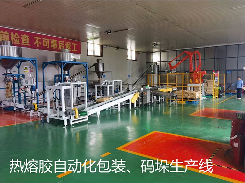 熱熔膠自動化包裝、碼垛生產(chǎn)線